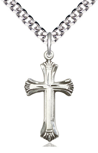 Pewter Cross Medal Catholic Jewelry Engraved Catholic Saint Jewelry