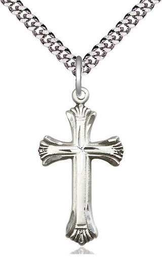 Sterling Silver Cross Medal Catholic Jewelry Engraved Catholic Saint Jewelry