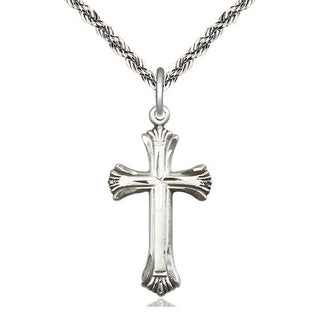 Sterling Silver Cross Medal Catholic Jewelry Engraved Catholic Saint Jewelry