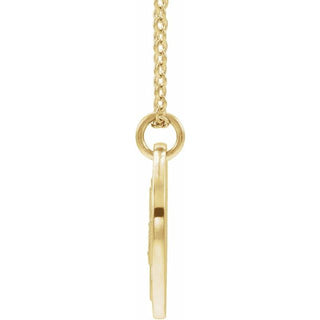 14K Yellow .025 CTW Natural Diamond Lotus 16-18" Necklace