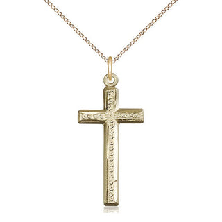 14kt Gold Filled Cross Medal Catholic Jewelry