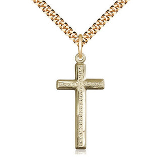 14kt Gold Filled Cross Medal Catholic Jewelry