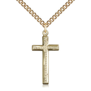 14kt Gold Filled Cross Medal Catholic Jewelry