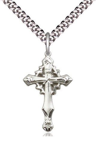 Pewter Cross Medal Catholic Jewelry Engraved Catholic Saint Jewelry
