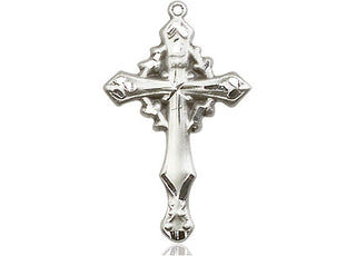 Sterling Silver Cross Medal Engraved Catholic Saint Jewelry