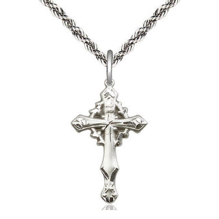 Sterling Silver Cross Medal Catholic Jewelry Engraved Catholic Saint Jewelry