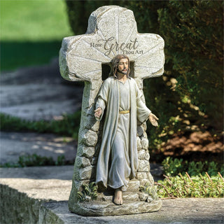 15.25-Inch Jesus Rising Tomb Statue