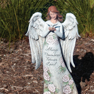 13.25-Inch Memorial Angel With Dove Statue