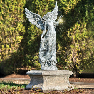 38-Inch Angel With Lighted Lantern