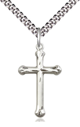 Sterling Silver Cross Medal Catholic Jewelry Engraved Catholic Saint Jewelry