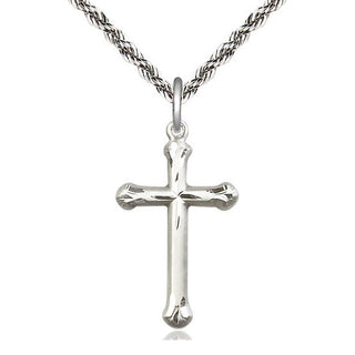 Sterling Silver Cross Medal Catholic Jewelry Engraved Catholic Saint Jewelry