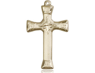 14kt Gold Filled Cross Medal Engraved Catholic Saint Jewelry