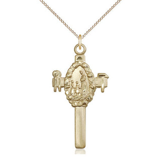 14kt Gold Cross Medal