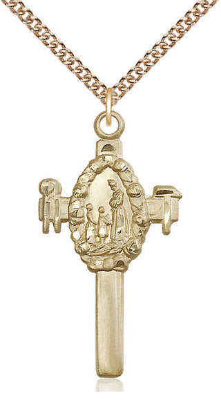 14kt Gold Cross Medal