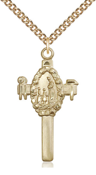 14kt Gold Cross Medal