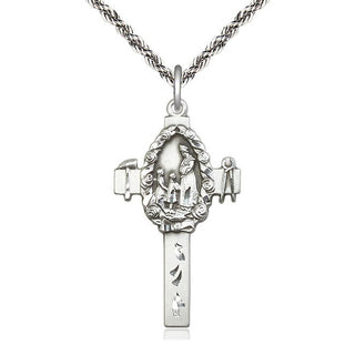 Sterling Silver Cross Medal Catholic Jewelry