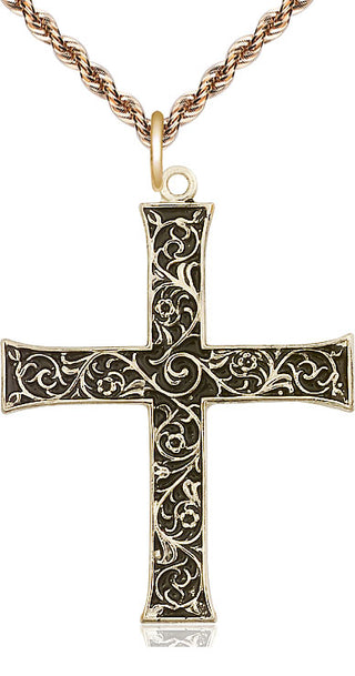 14kt Gold Cross Medal