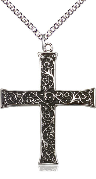 Sterling Silver Cross Medal Catholic Jewelry