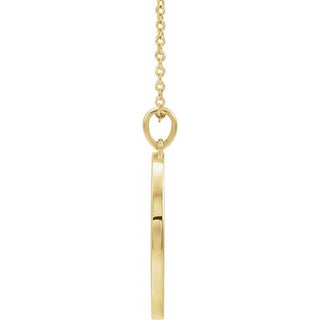 14K Yellow 20.3x18.4 mm Ichthus (Fish) 16-18" Necklace
