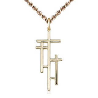 14kt Gold Cross Medal