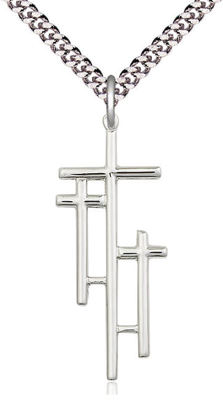 Sterling Silver Cross Medal Catholic Jewelry