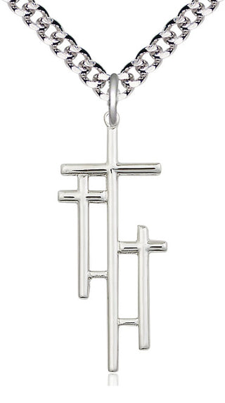 Sterling Silver Cross Medal Catholic Jewelry