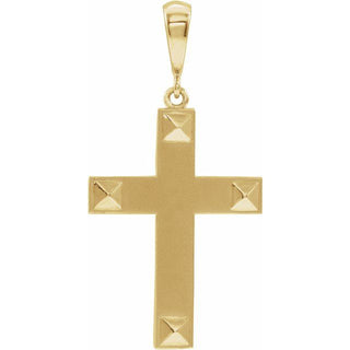 14K Yellow Cross Pendant