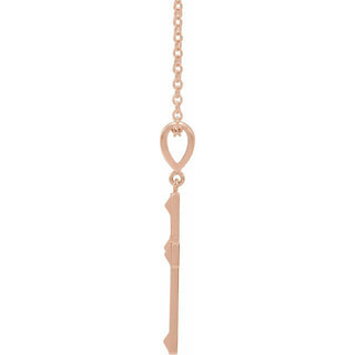 14K Rose Cross 20" Necklace