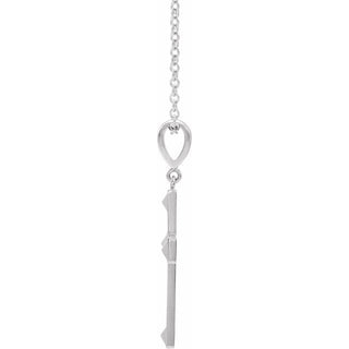 Platinum Cross 20" Necklace