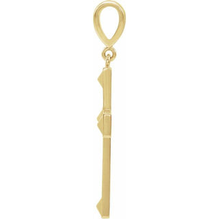 14K Yellow Cross Pendant