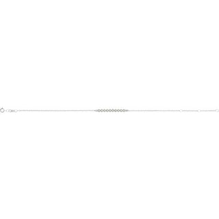 14K White 1/8 CTW Natural Diamond Bar 6 1/2-7 1/2" Bracelet