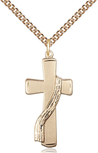 14kt Gold Filled Deacon Cross Medal Catholic Jewelry