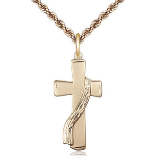 14kt Gold Filled Deacon Cross Medal Catholic Jewelry