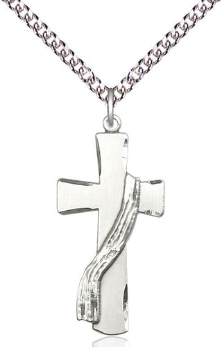 Sterling Silver Deacon Cross Medal Catholic Jewelry
