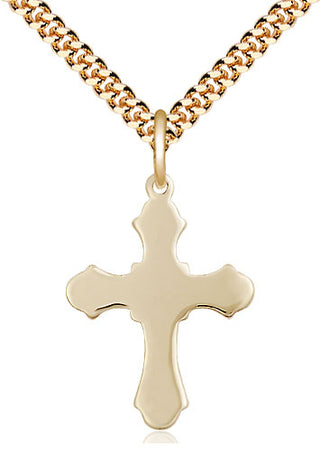 14kt Gold Filled Cross Medal Catholic Jewelry