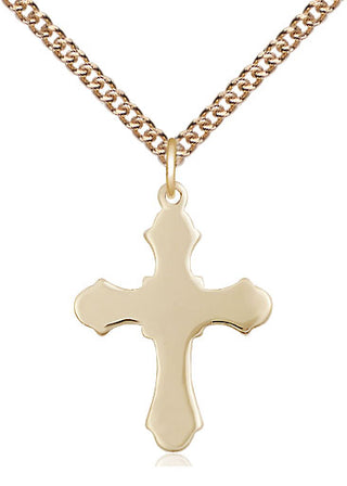 14kt Gold Filled Cross Medal Catholic Jewelry