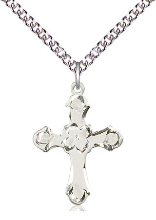 Sterling Silver Cross Medal Catholic Jewelry Engraved Catholic Saint Jewelry