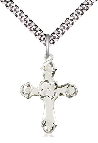 Sterling Silver Cross Medal Catholic Jewelry Engraved Catholic Saint Jewelry