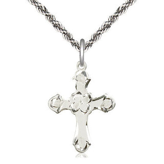 Sterling Silver Cross Medal Catholic Jewelry Engraved Catholic Saint Jewelry