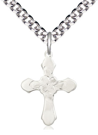 Sterling Silver Cross Medal Catholic Jewelry Engraved Catholic Saint Jewelry