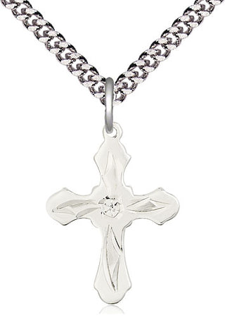 Sterling Silver Cross Medal Catholic Jewelry Engraved Catholic Saint Jewelry