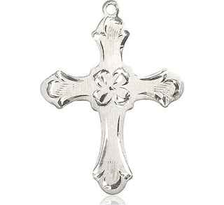 Sterling Silver Cross Medal Engraved Catholic Saint Jewelry