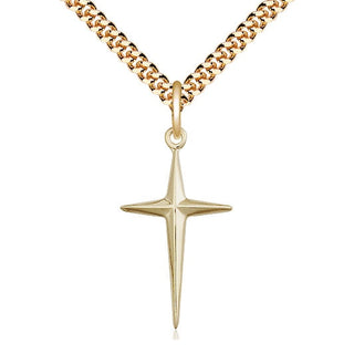 14kt Gold Filled Cross Medal Catholic Jewelry