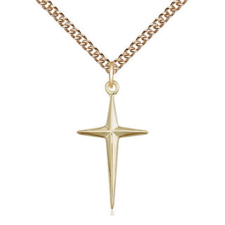 14kt Gold Filled Cross Medal Catholic Jewelry