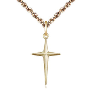 14kt Gold Filled Cross Medal Catholic Jewelry