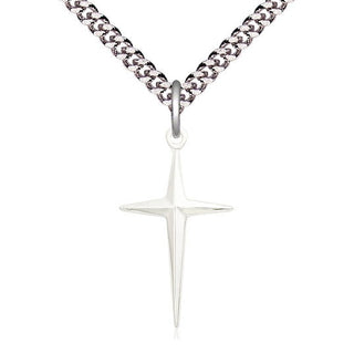 Pewter Cross Medal Catholic Jewelry