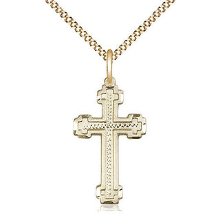 14kt Gold Filled Cross Medal Catholic Jewelry