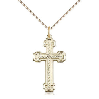 14kt Gold Filled Cross Medal Catholic Jewelry