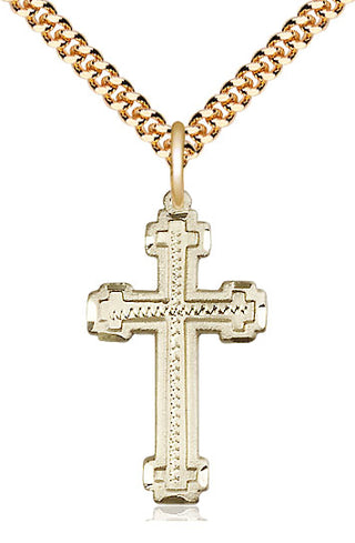 14kt Gold Filled Cross Medal Catholic Jewelry