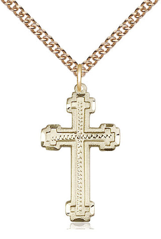 14kt Gold Filled Cross Medal Catholic Jewelry